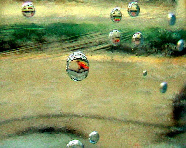 Siebdruck auf Glas, 56 x 70 cm, 2007
