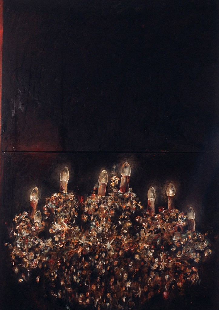 Leuchter 1, Öl auf Leinwand, 200 x 140 cm, 1990