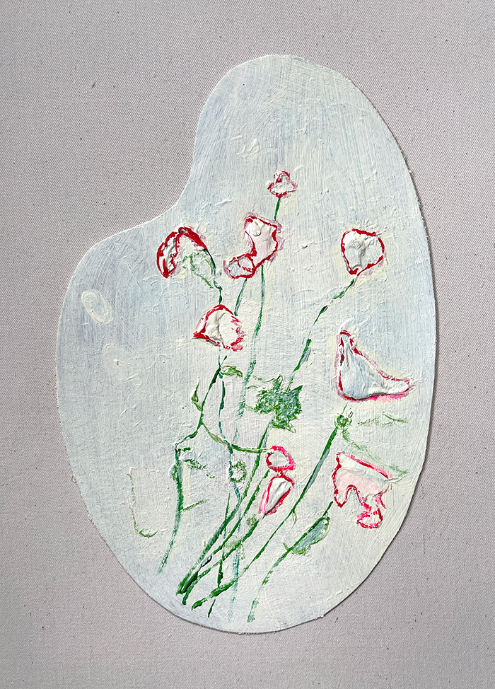 Palette 17, Serie «Herbarium», 2021/22, Öl auf Leinwand, 21 x 29,7 cm