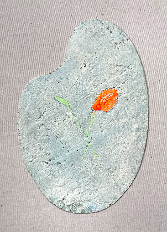 Palette 18, Serie «Herbarium», 2021/22, Öl auf Leinwand, 21 x 29,7 cm