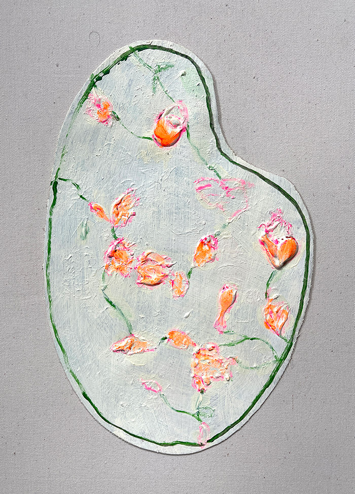 Palette 22, Serie «Herbarium», 2021/22, Öl auf Leinwand, 21 x 29,7 cm