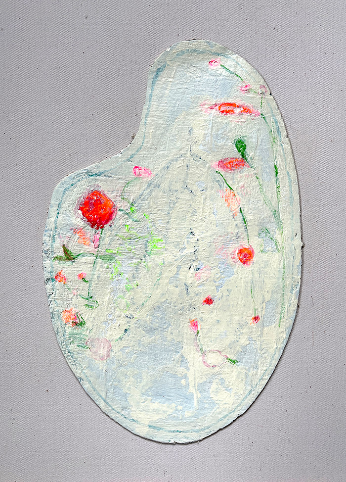 Palette 25, Serie «Herbarium», 2021/22, Öl auf Leinwand, 21 x 29,7 cm