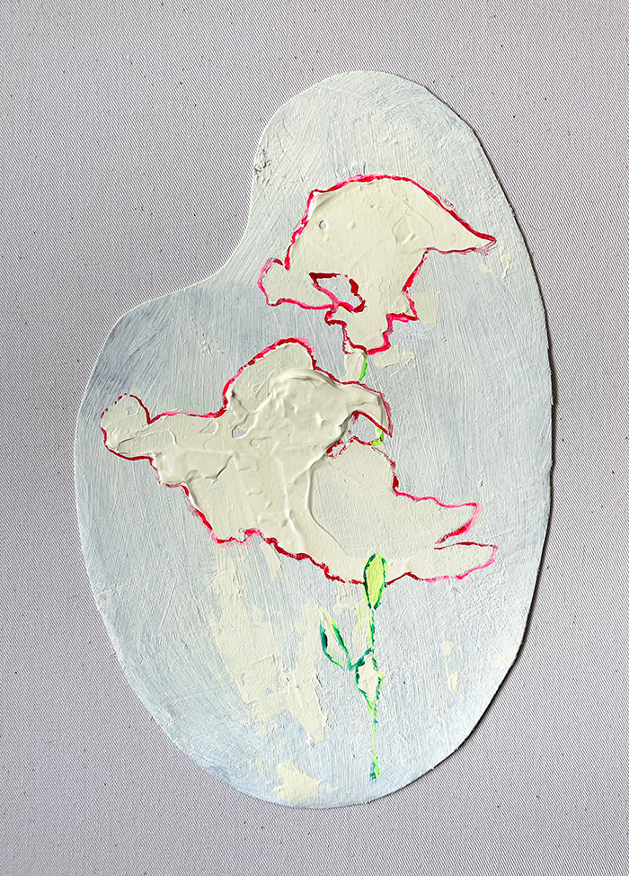 Palette 30, Serie «Herbarium», 2021/22, Öl auf Leinwand, 21 x 29,7 cm