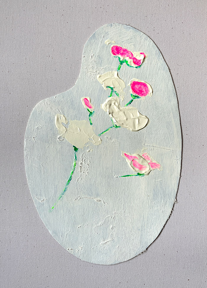 Palette 31, Serie «Herbarium», 2021/22, Öl auf Leinwand, 21 x 29,7 cm
