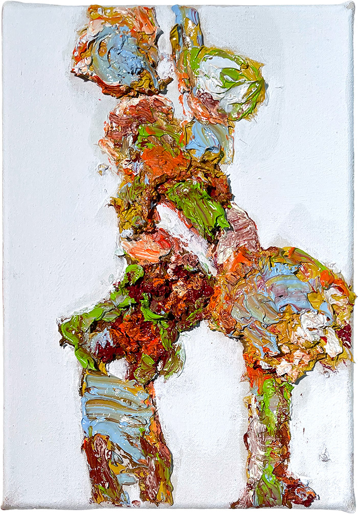 Z, Serie «Guardare», 2021/22, Öl auf Leinwand, 21 x 29,7 cm