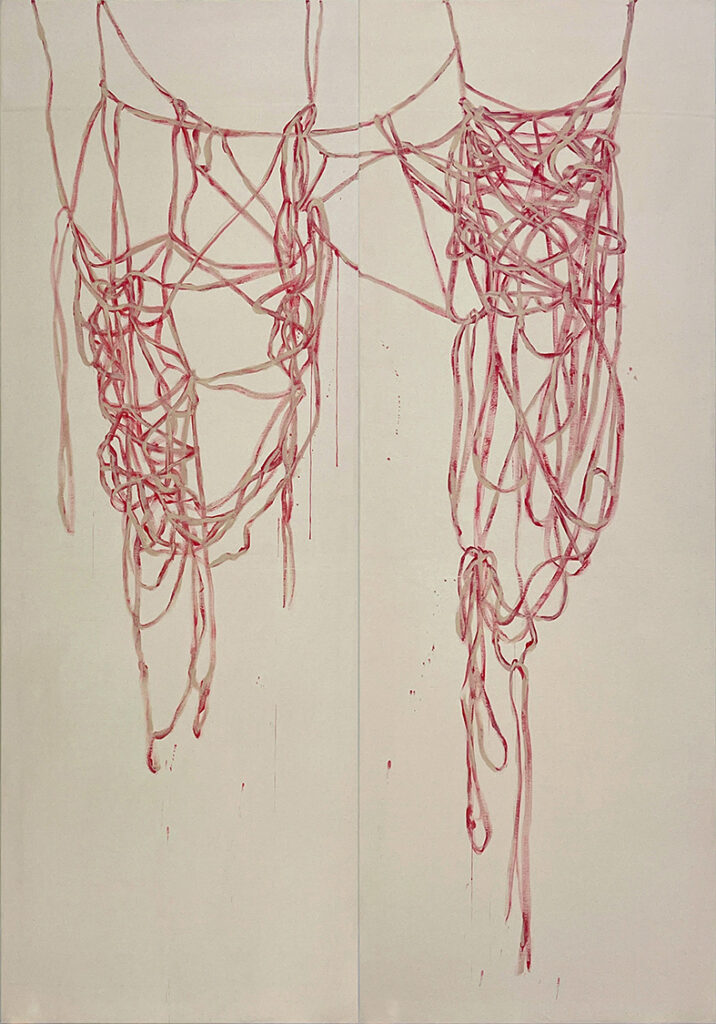 «Giochi del filo (Ariadne)», V; zweiteilig 200 x 140 cm